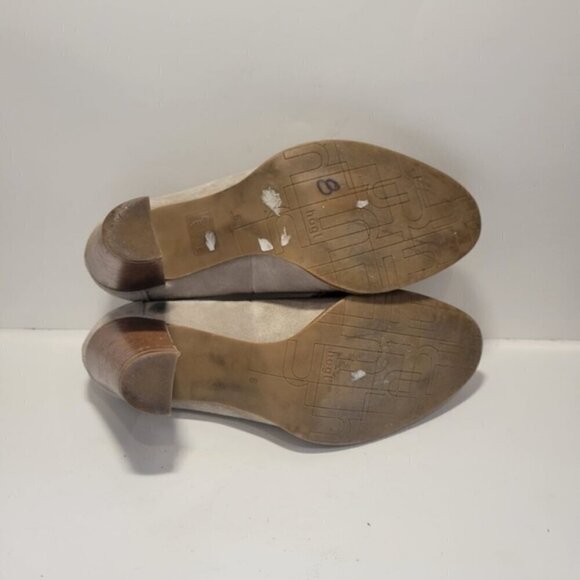 Hogl Women's Size 9 Gray Taupe Suede Almond Closed Toe Slip On 3.5" Heel Shoe - Picture 3 of 10